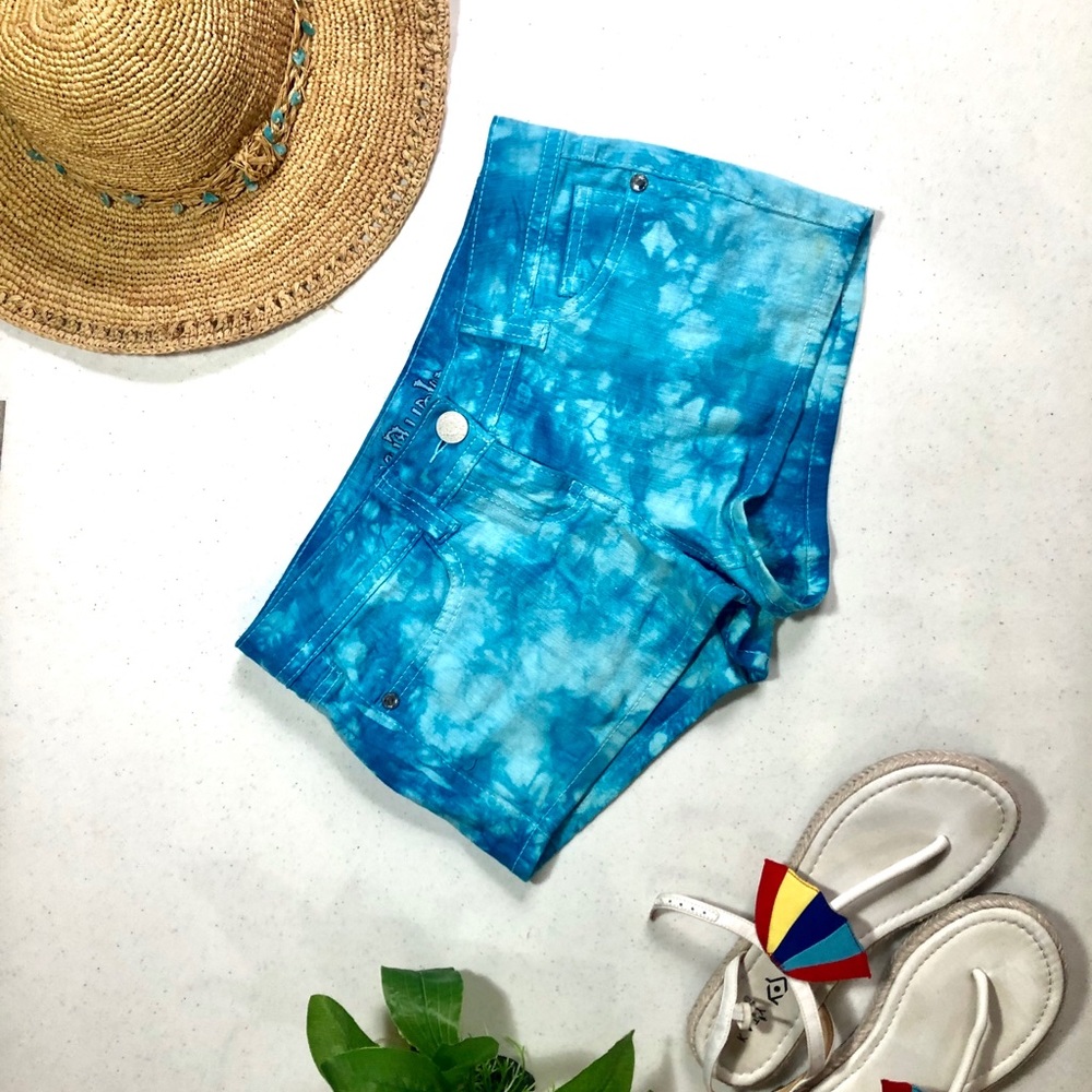 Tiedye jean shorts